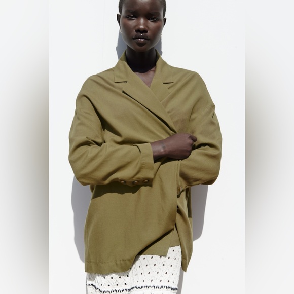 NWOT Zara open front blazer jacket - M - Picture 4 of 11